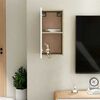 vidaXL Έπιπλο Τηλεόρασης Λευκό & Sonoma Δρυς 30,5x30x60εκ. Επεξ. Ξύλο