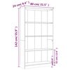 vidaXL Βιβλιοθήκη με 4 Ράφια Γκρι Sonoma 80x24x142 εκ. Επεξεργ. Ξύλο