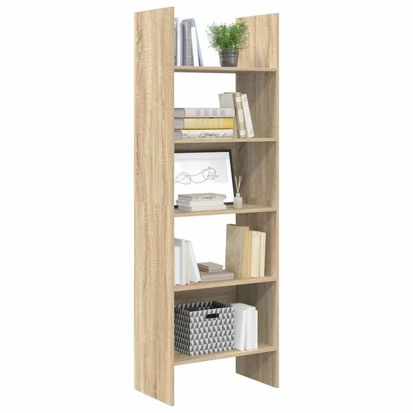 vidaXL Βιβλιοθήκη Χρώμα Sonoma Δρυς 60 x 35 x 180 εκ. από Επεξ. Ξύλο