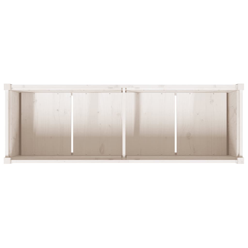 vidaXL Ζαρντινιέρα Λευκή 150 x 50 x 70 εκ. από Μασίφ Ξύλο Πεύκου