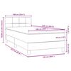 vidaXL &Kappa;&rho;&epsilon;&beta;ά&tau;&iota; Boxspring &mu;&epsilon; &Sigma;&tau;&rho;ώ&mu;&alpha; & LED &Sigma;&kappa;&omicron;ύ&rho;&omicron; &gamma;&kappa;&rho;&iota; 100x220 &epsilon;&kappa;. &Beta;&epsilon;&lambda;&omicron;ύ&delta;&iota;&nu;&omicron;