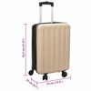 vidaXL Βαλίτσα με κλειδαριά Μπρονζέ 34 x 23 x 55.5 εκ. ΑΒΣ Πλαστικό