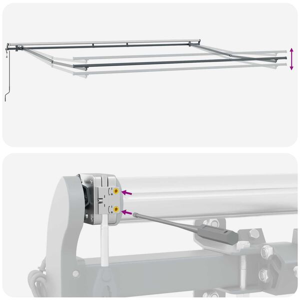 vidaXL Αυτόματο Ανακλινόμενο Στέγαστρο Μπεζ 450x300 εκ