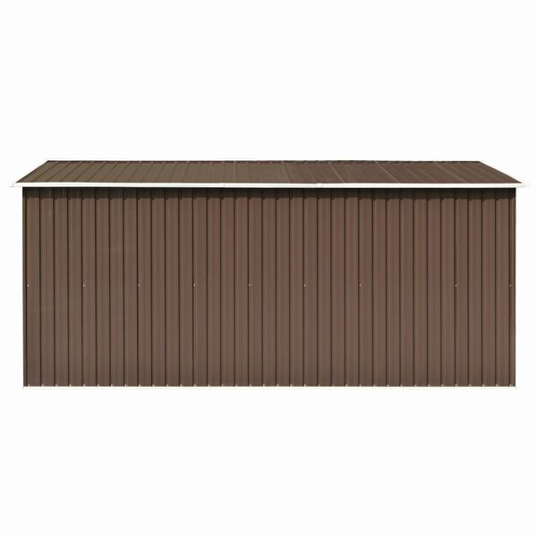 vidaXL Αποθήκη Κήπου Πράσινη 257 x 392 x 181 εκ. από Μέταλλο