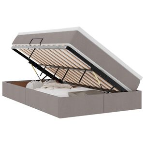 vidaXL Κρεβάτι με αποθηκευτικό χώρο και στρώμα Taupe 120 x 200 cm