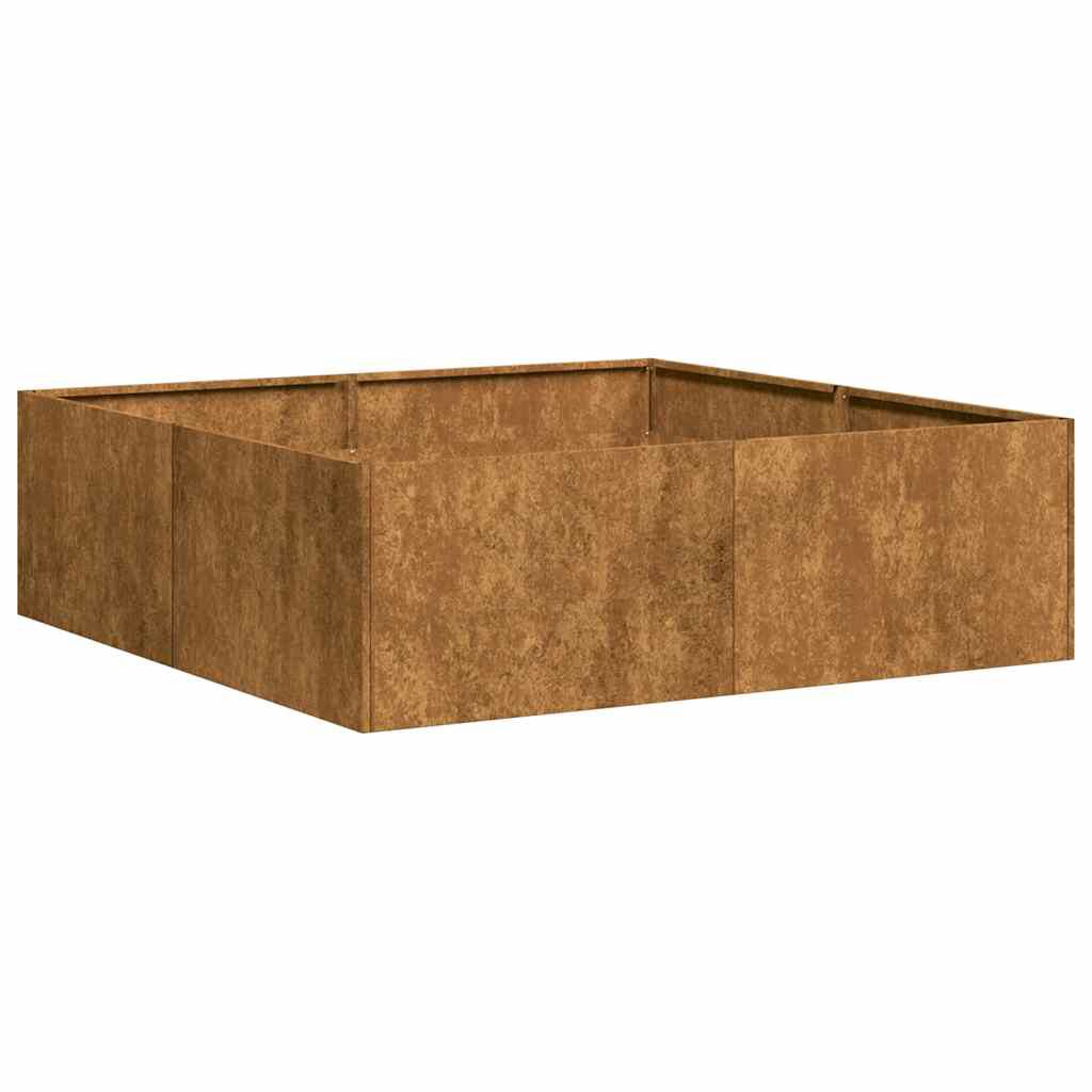 vidaXL Ζαρντινιέρα 100x100x30 εκ. Ατσάλι Σκληρυθέν στον Αέρα