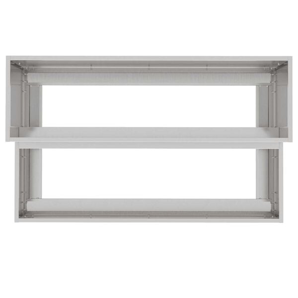 vidaXL Γλάστρα Κήπου Ασημί 100 x 60 x 45 εκ Ανοξείδωτο ατσάλι
