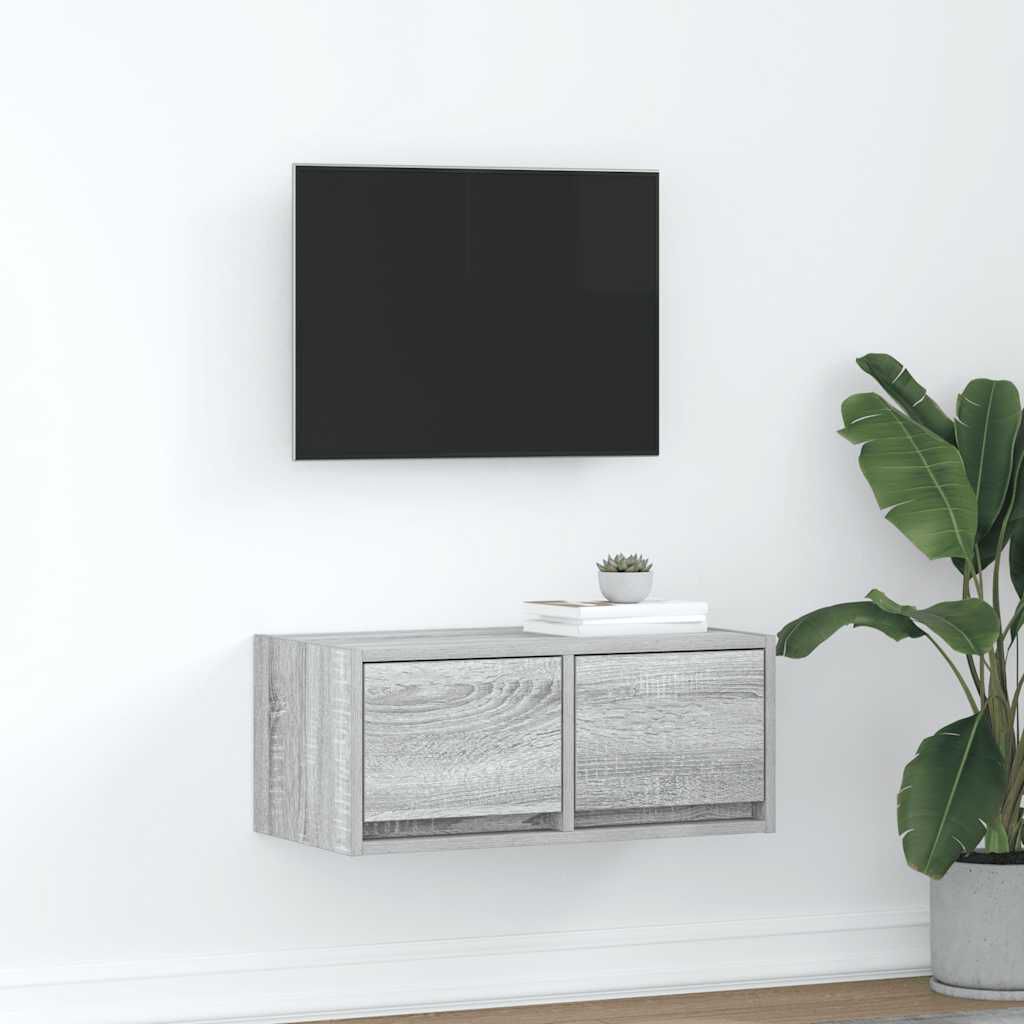 vidaXL Έπιπλο Τηλεόρασης Γκρι Sonoma 60x31x25,5 εκ. Επεξεργασμένο Ξύλο