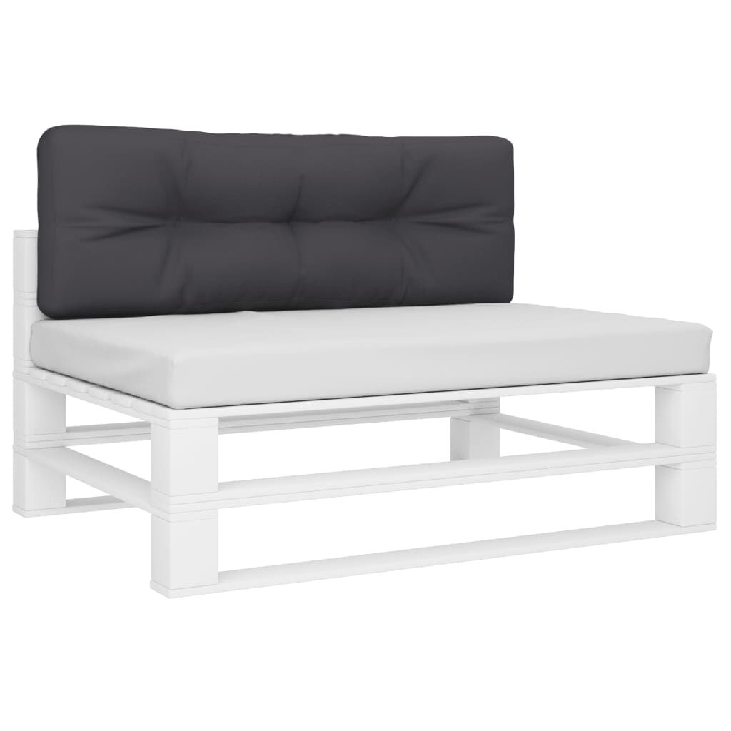 vidaXL Μαξιλάρι Παλέτας Ανθρακί 120 x 40 x 12 εκ. Υφασμάτινο
