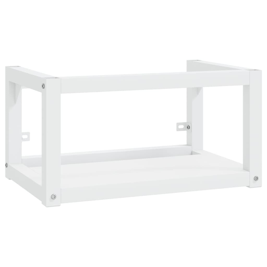 vidaXL Έπιπλο Μπάνιου Επιτοίχιο Λευκό 59 x 38 x 31 εκ. Σιδερένιο