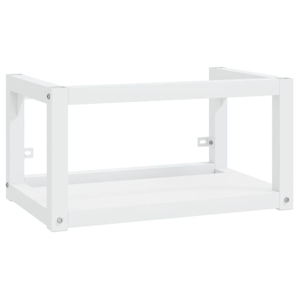 vidaXL Έπιπλο Μπάνιου Επιτοίχιο Λευκό 59 x 38 x 31 εκ. Σιδερένιο