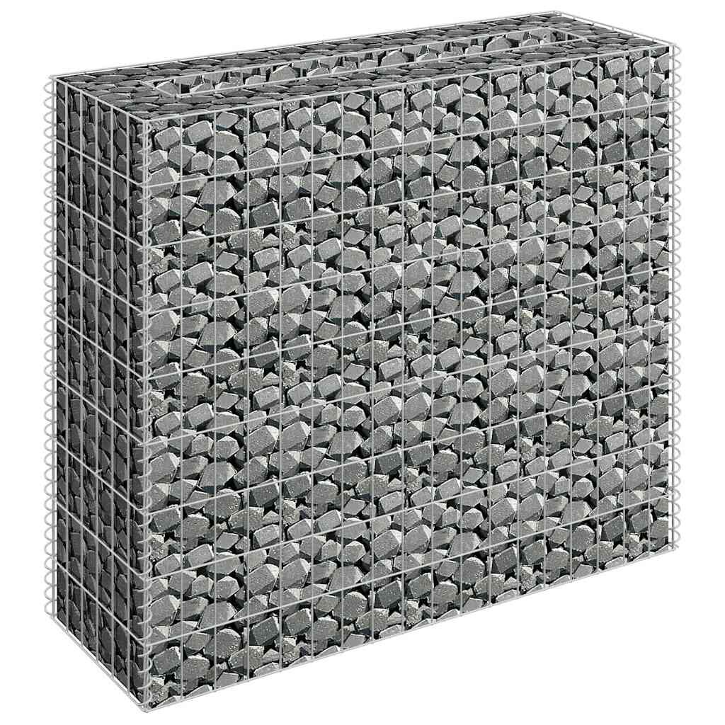 vidaXL Συρματοκιβώτιο-Γλάστρα Υπερυψωμένη 90x30x90 εκ. Γαλβ. Χάλυβας