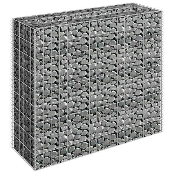 vidaXL Συρματοκιβώτιο-Γλάστρα Υπερυψωμένη 90x30x90 εκ. Γαλβ. Χάλυβας