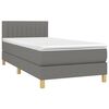 vidaXL &Kappa;&rho;&epsilon;&beta;ά&tau;&iota; Boxspring &mu;&epsilon; &Sigma;&tau;&rho;ώ&mu;&alpha; & LED &Sigma;&kappa;.&Gamma;&kappa;&rho;&iota; 100x200 &epsilon;&kappa; &Upsilon;&phi;&alpha;&sigma;&mu;ά&tau;&iota;&nu;&omicron;