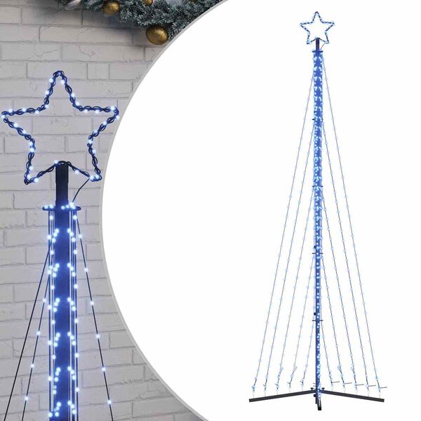 vidaXL Χριστουγεννιάτικο δέντρο LED 495 LED μπλε 300,5 εκ.