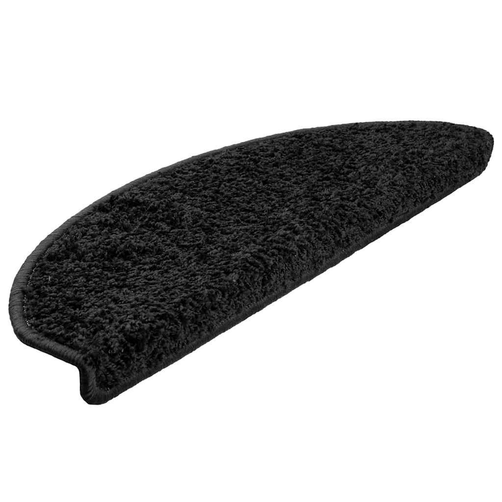 vidaXL Πατάκια για σκάλες 30 τεμάχια Μαύρο 65x21x4 cm