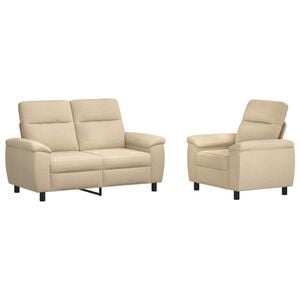 vidaXL &Sigma;&epsilon;&tau; &Kappa;&alpha;&nu;&alpha;&pi;έ 2 pcs &Kappa;&rho;&epsilon;&mu; Ύ&phi;&alpha;&sigma;&mu;&alpha;