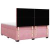 vidaXL Κρεβάτι Boxspring με Στρώμα Ροζ 200x200 εκ. Βελούδινο