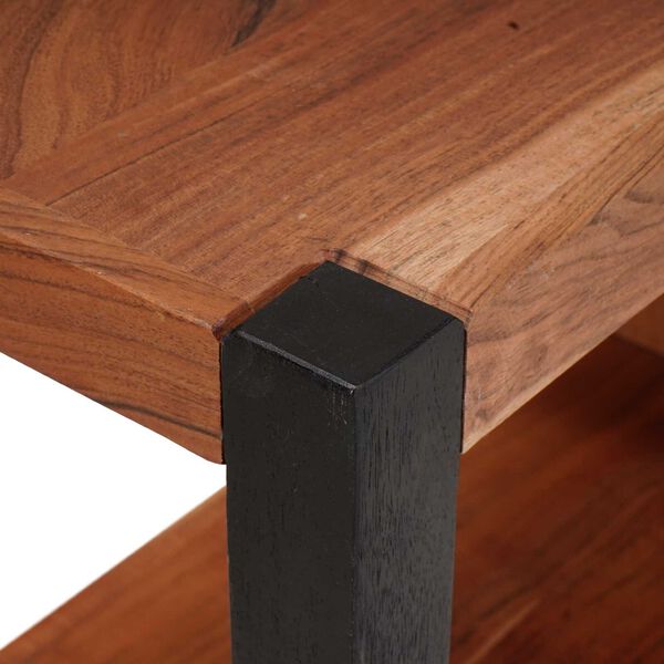 vidaXL Βιβλιοθήκη Καφέ, Μαύρο 80 x 30 x 110 εκ. Στερεό Ξύλο Ακακίας