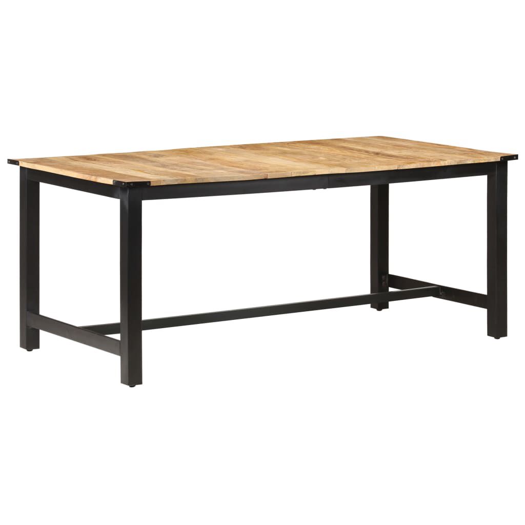 vidaXL Τραπεζαρία 180 x 90 x 76 εκ. από Μασίφ Ακατέργαστο Ξύλο Μάνγκο