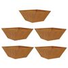vidaXL Γλάστρα Κήπου 5 pcs Σκ rusty 35 x 35 x 15 εκ.