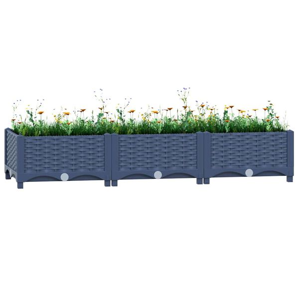 vidaXL Ζαρντινιέρα 120 x 40 x 23 εκ. από Πολυπροπυλένιο