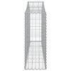 vidaXL Συρματοκιβώτια Τοξωτά 4 τεμ. 200x30x80/100 εκ. Γαλβαν. Ατσάλι