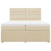 vidaXL &Kappa;&rho;&epsilon;&beta;ά&tau;&iota; Boxspring &mu;&epsilon; &Sigma;&tau;&rho;ώ&mu;&alpha; &Kappa;&rho;&epsilon;&mu; 200x200 &epsilon;&kappa;. &Upsilon;&phi;&alpha;&sigma;&mu;ά&tau;&iota;&nu;&omicron;