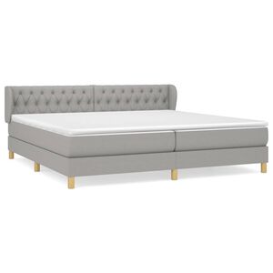 vidaXL &Kappa;&rho;&epsilon;&beta;ά&tau;&iota; Boxspring &mu;&epsilon; &Sigma;&tau;&rho;ώ&mu;&alpha; &Alpha;&nu;&omicron;&iota;&chi;&tau;ό &Gamma;&kappa;&rho;&iota; 200x200 &epsilon;&kappa;. &Upsilon;&phi;&alpha;&sigma;&mu;ά&tau;&iota;&nu;&omicron;