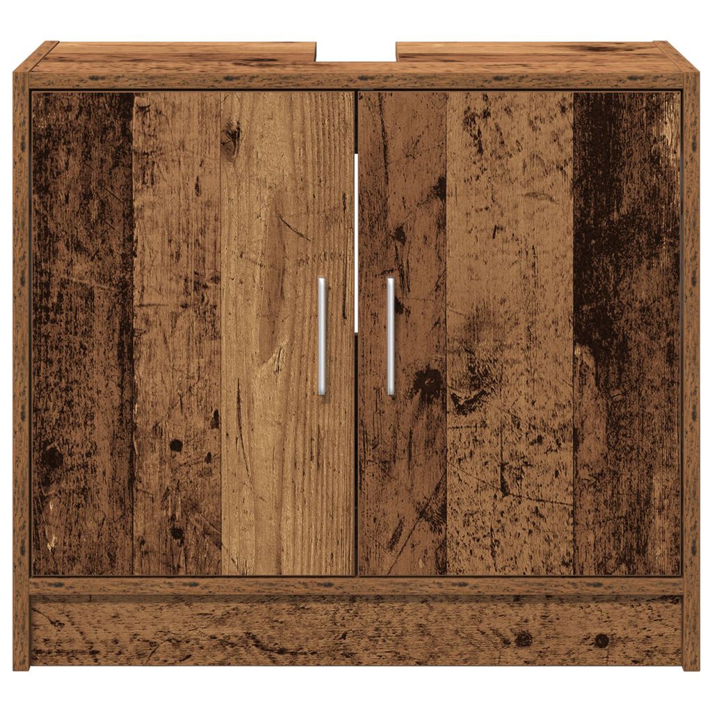 vidaXL Ντουλάπι Νιπτήρα Παλιό Ξύλο 63x29x55 εκ. Συμπαγές Ξύλο