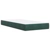 vidaXL Κρεβάτι Boxspring με Στρώμα Σκούρο Πράσινο 80x200 εκ. Βελούδινο