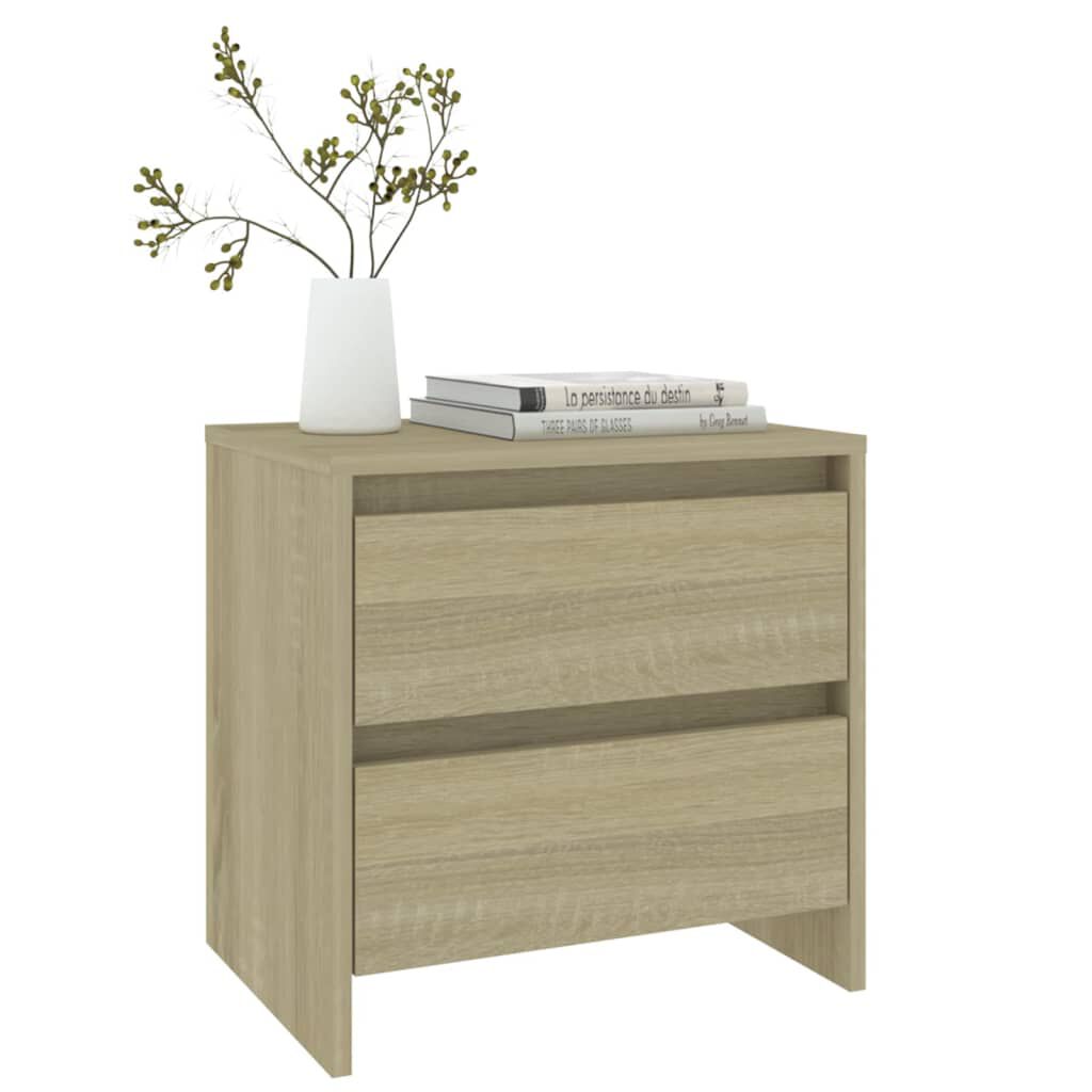 vidaXL Κομοδίνα 2 τεμ. Sonoma Δρυς 45x34,5x44,5 εκ. Επεξεργασμένο Ξύλο