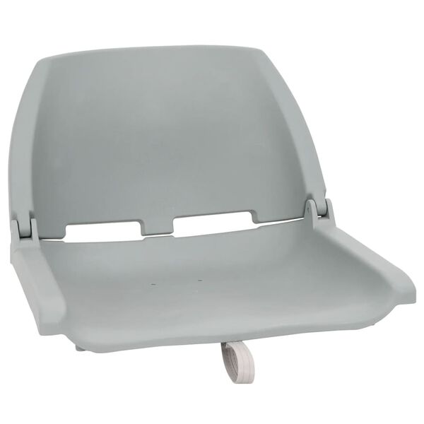vidaXL Κάθισμα Σκάφους Πτυσσόμ. 2 τεμ. Γκρι 48x51x41 εκ Χωρίς Μαξιλάρι
