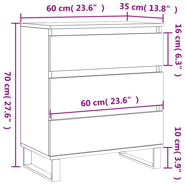 vidaXL Ντουλάπι Καπνιστή Δρυς 60x35x70 εκ. από Επεξεργασμένο Ξύλο