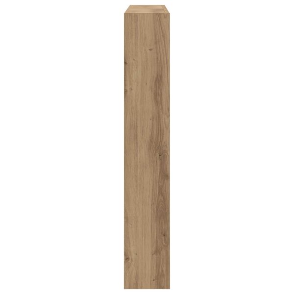 vidaXL Κεφαλάρι Ντουλάπι με LED artisan δρυς 121 x 17 x 102 εκ.