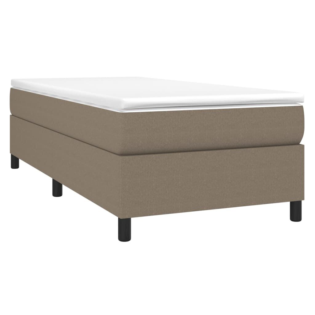 vidaXL Σκελετός Κρεβατιού Χωρίς Στρώμα Taupe 90x190 εκ. Υφασμάτινο