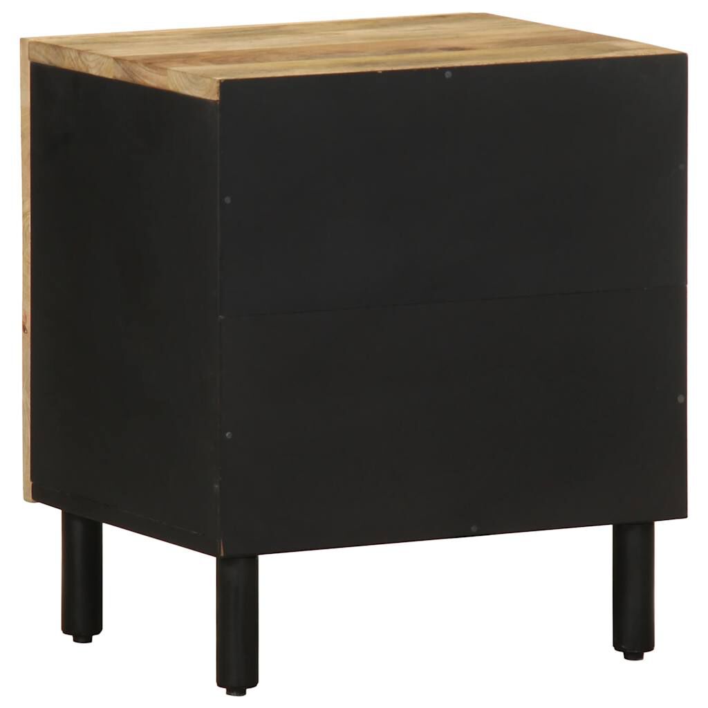 vidaXL Ντουλάπια κρεβατιού 2 τεμάχια Μαύρο 40x33,5x46 cm