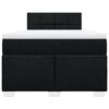 vidaXL Κρεβάτι Boxspring με Στρώμα Μαύρο 120x190 εκ. Υφασμάτινο