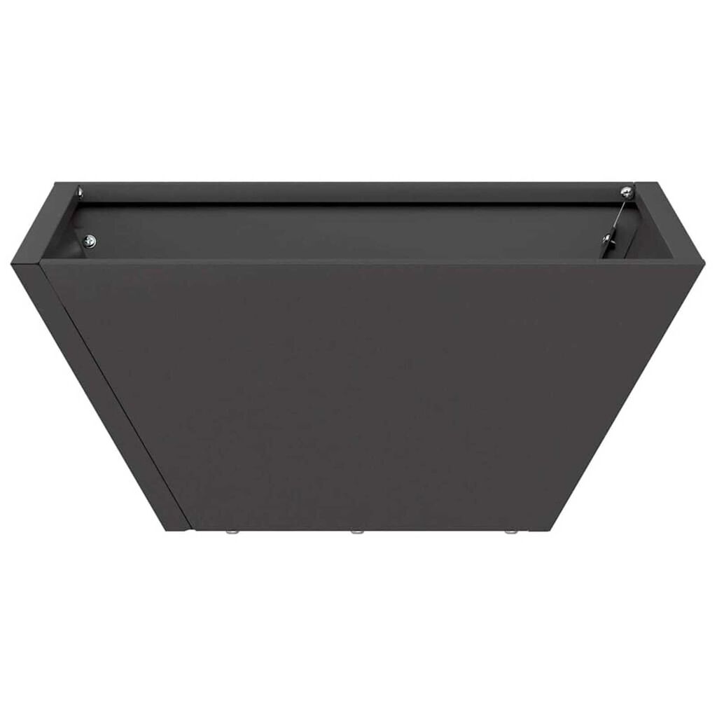 vidaXL Γλάστρα Κήπου 5 pcs Μαύρο 35 x 35 x 15 εκ. Ατσάλι