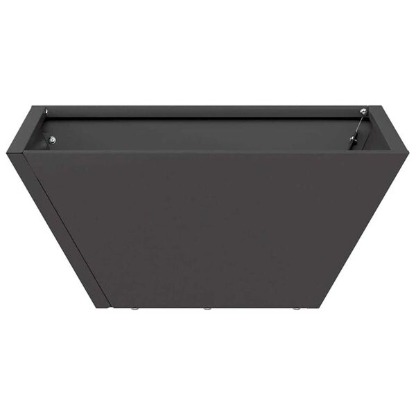vidaXL Γλάστρα Κήπου 5 pcs Μαύρο 35 x 35 x 15 εκ. Ατσάλι