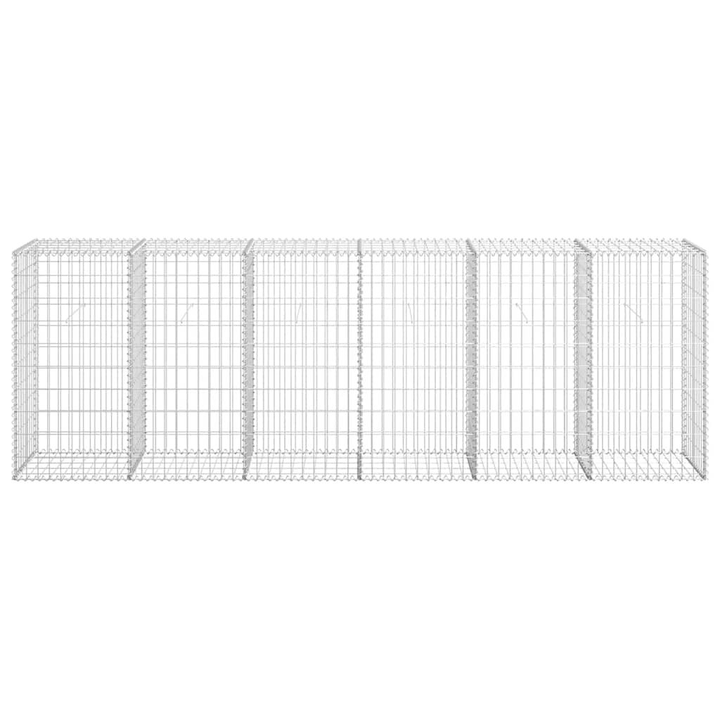 vidaXL Συρματοκιβώτιο Τοίχος 300x50x100 εκ. Γαλβαν.Χάλυβας + Καλύμματα