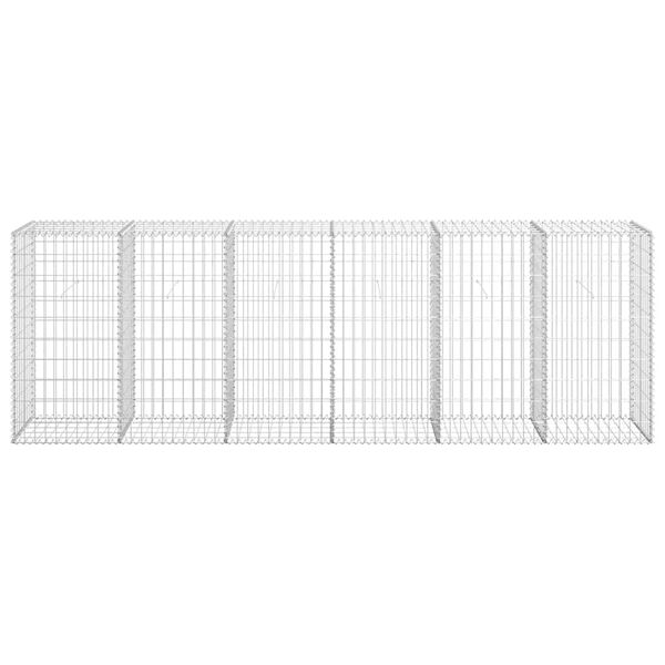 vidaXL Συρματοκιβώτιο Τοίχος 300x50x100 εκ. Γαλβαν.Χάλυβας + Καλύμματα