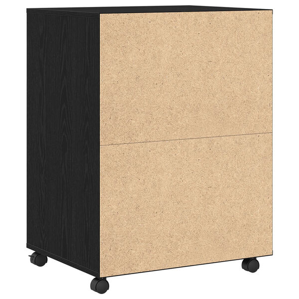 vidaXL Ρολλινγκ Καρνέ Μπλέ με Μαύρη Δρυς 60x48x81 εκ. Επεξεργασμένο Ξύλο