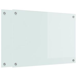 vidaXL Πίσω Πάνελ Κουζίνας Λευκό 70 x 50 cm σκληρυμένο γυαλί