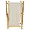 vidaXL Καλάθι Απλύτων Κρεμ Λευκό 41,5 x 36 x 63,5 εκ. Μπαμπού