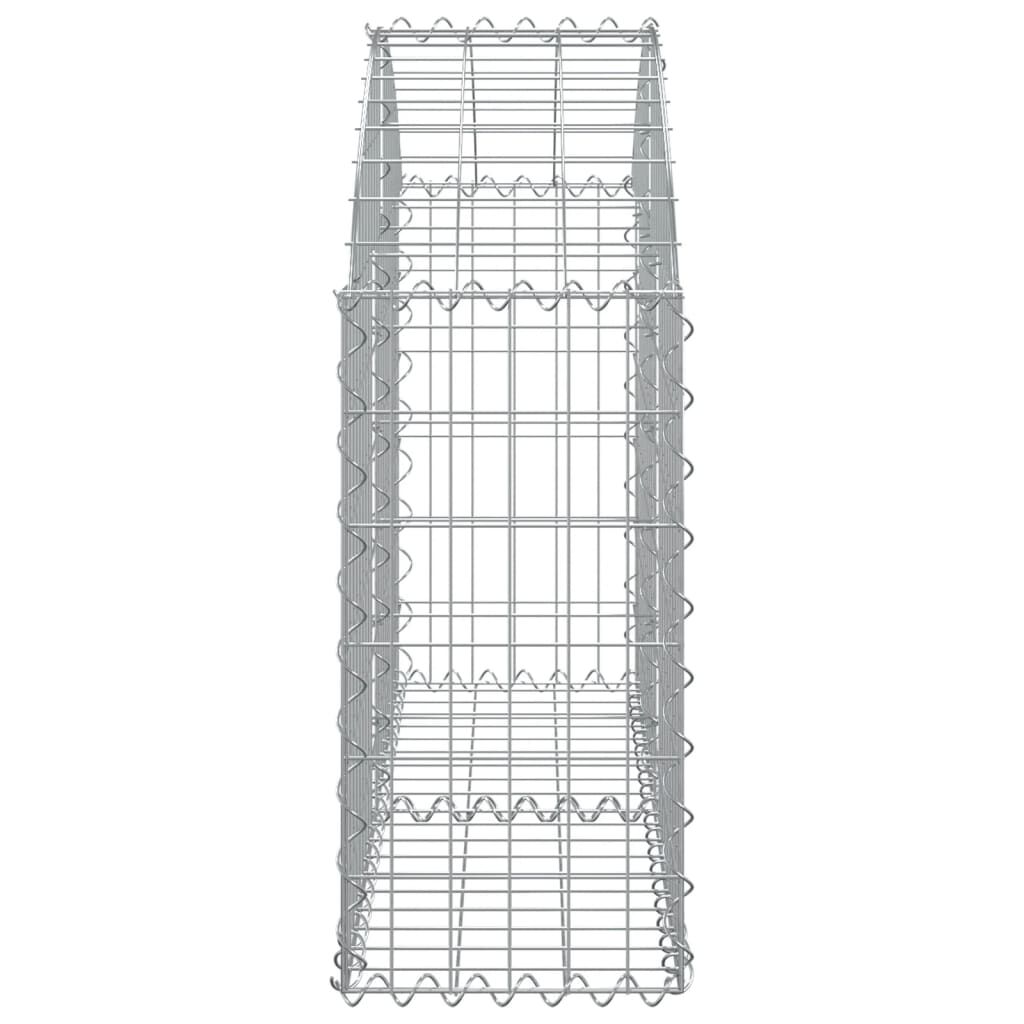vidaXL Συρματοκιβώτιο Τοξωτό 100x30x60/80εκ. από Γαλβανισμένο Χάλυβα