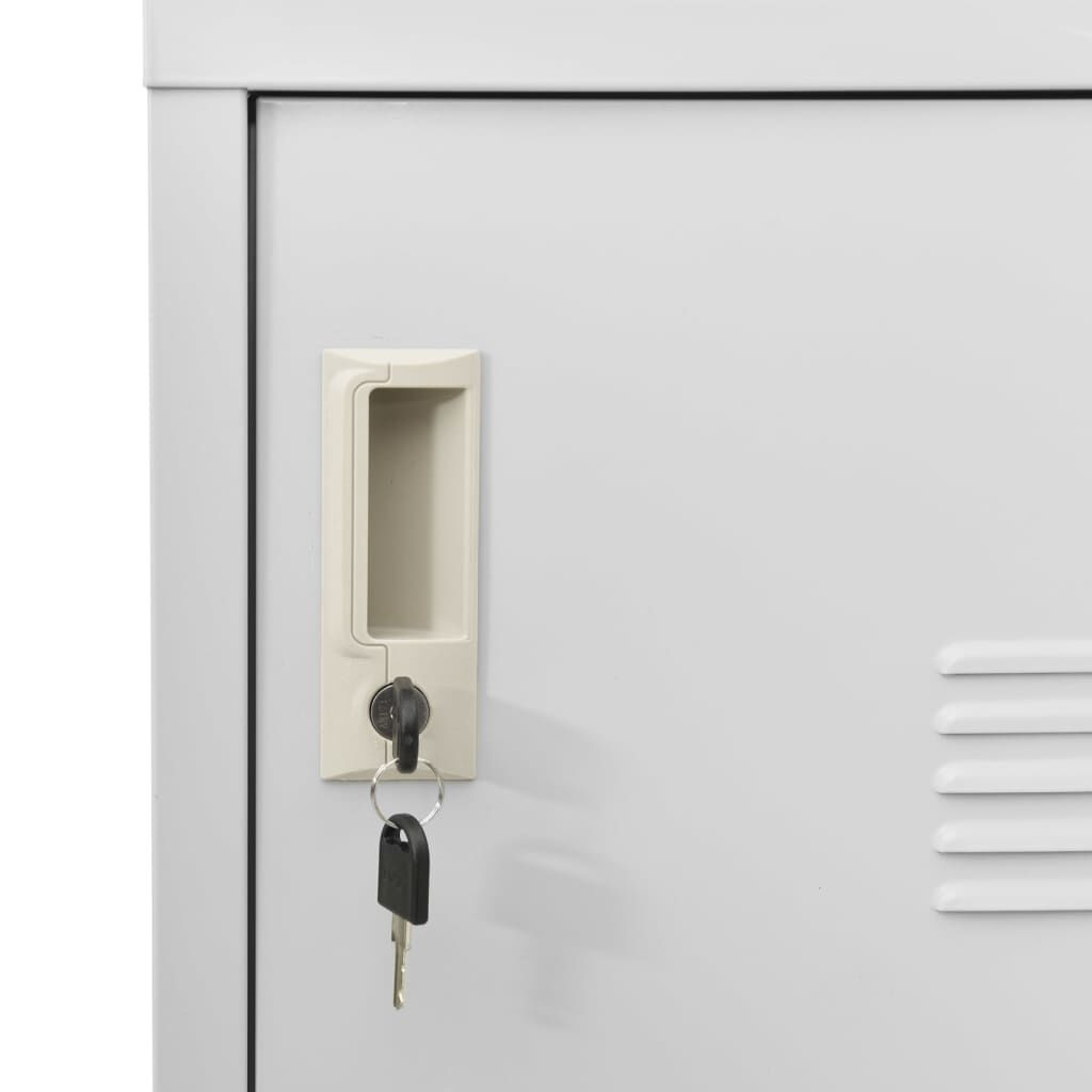 vidaXL Φοριαμοί 2 τεμ. Ανοιχτό Γκρι 90 x 45 x 92,5 εκ. Ατσάλινοι