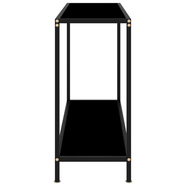 vidaXL Τραπέζι Κονσόλα Μαύρο 100 x 35 x 75 εκ. από Ψημένο Γυαλί