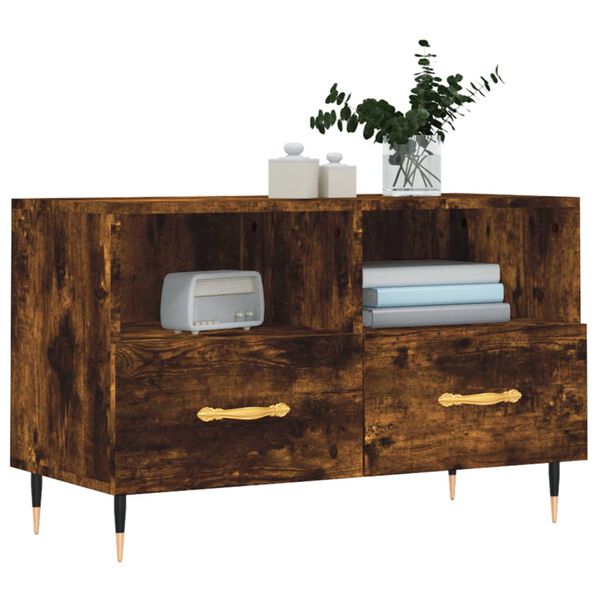 vidaXL Έπιπλο Τηλεόρασης Καπνιστή Δρυς 80x36x50 εκ. Επεξ. Ξύλο