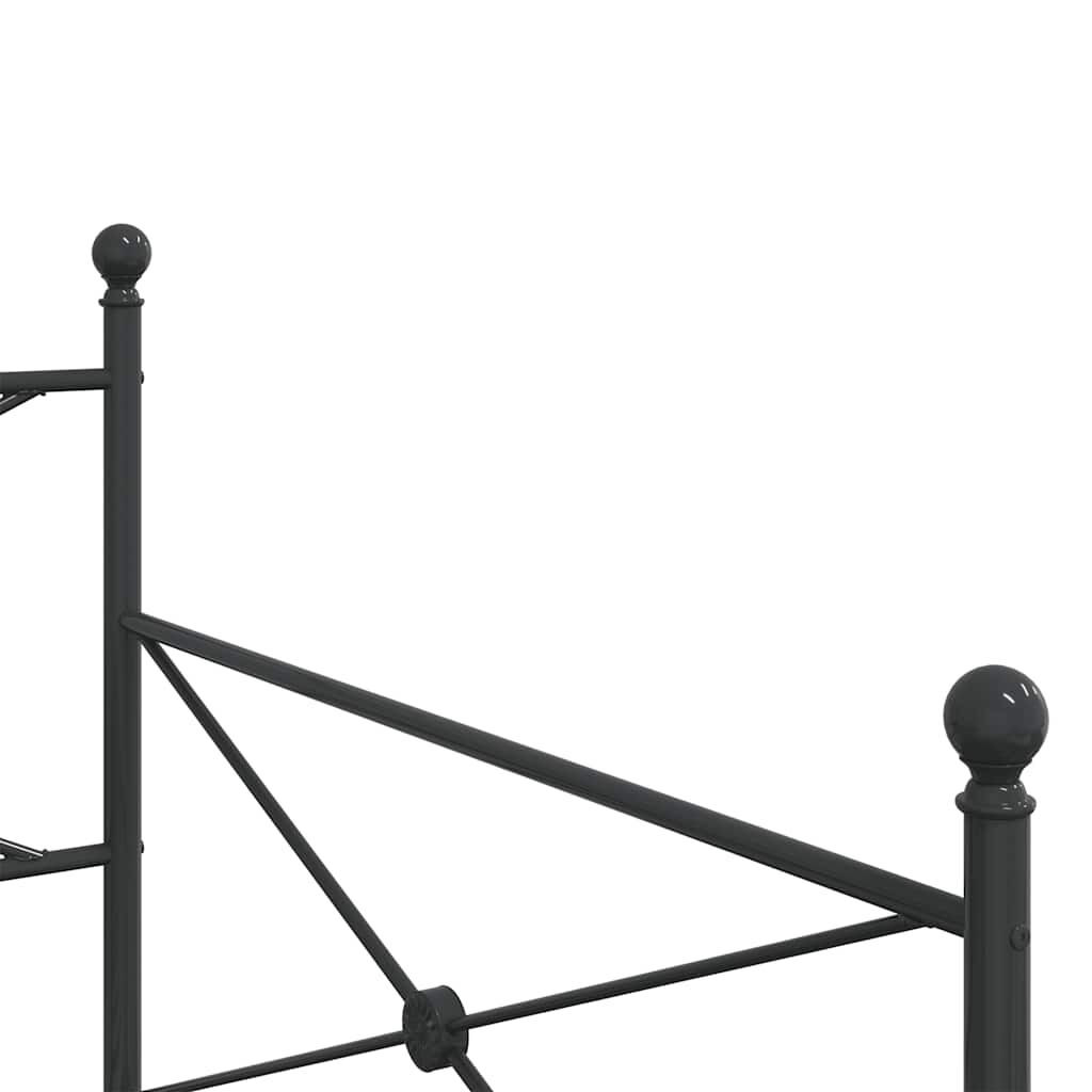 vidaXL Κρεβάτι ημέρας χωρίς στρώμα Μαύρο 107x203 cm Ατσάλι